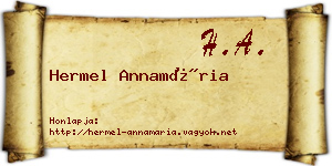 Hermel Annamária névjegykártya